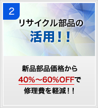 リサイクル部品の活用！！